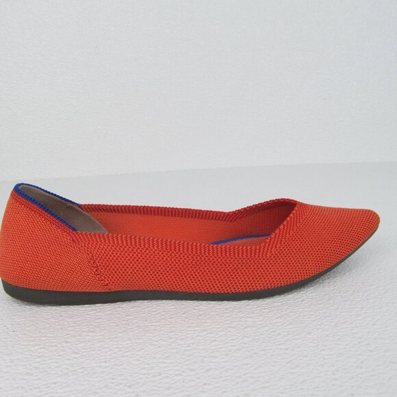Rothy’s The Point Flats Orange Persimmon Pointed Toe 6.5 M - Picture 5 of 10